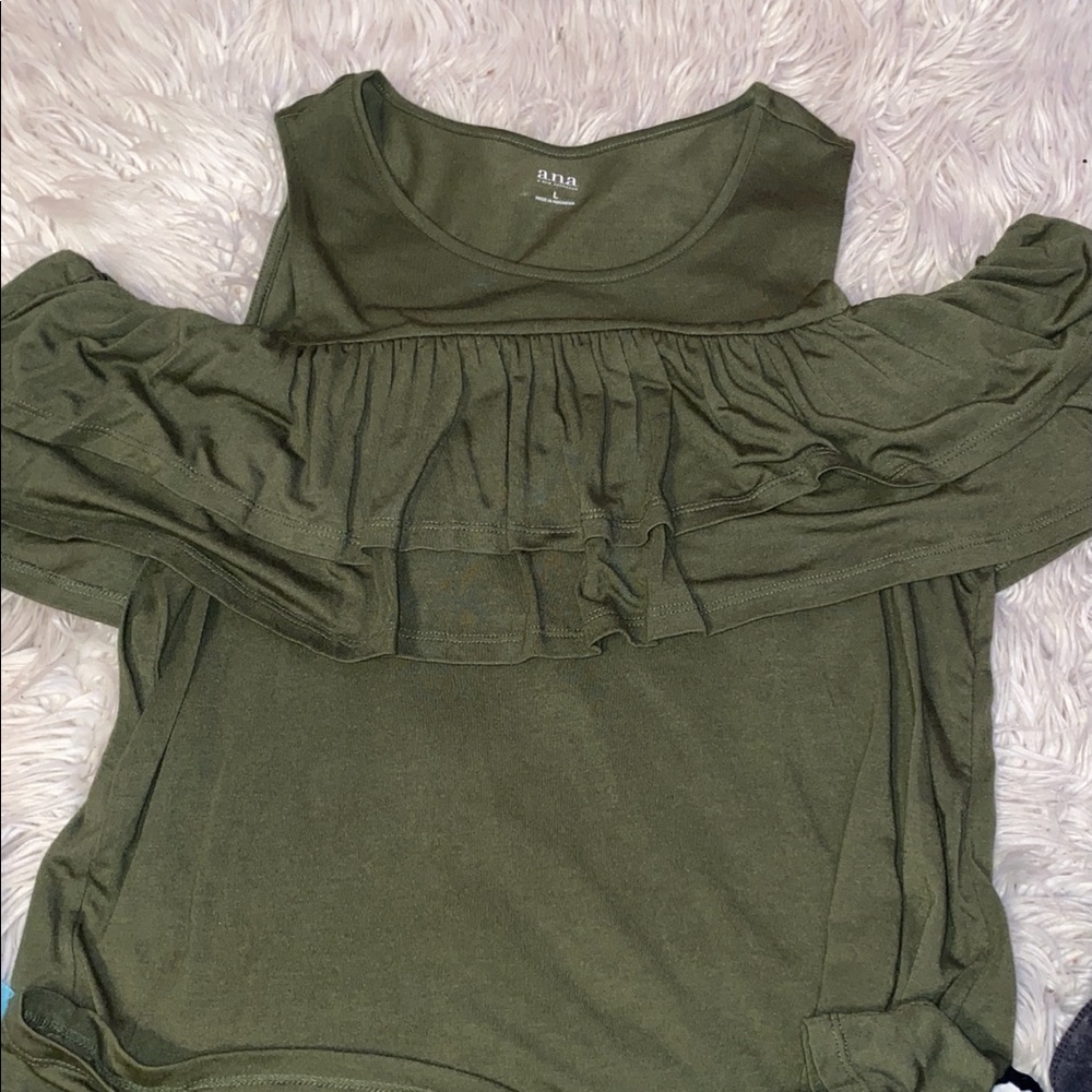 A. N. A. Olive Green blouse